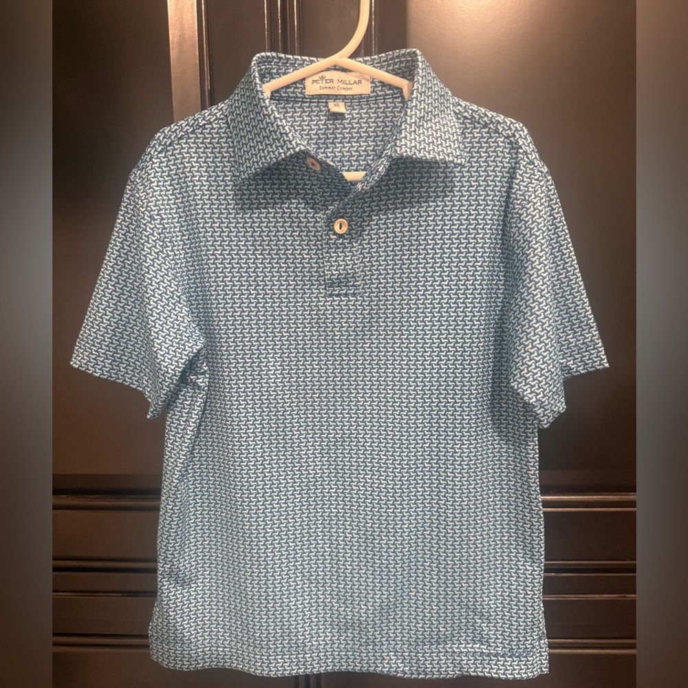 Peter Millar Youth Blue Dog Polo Shirt